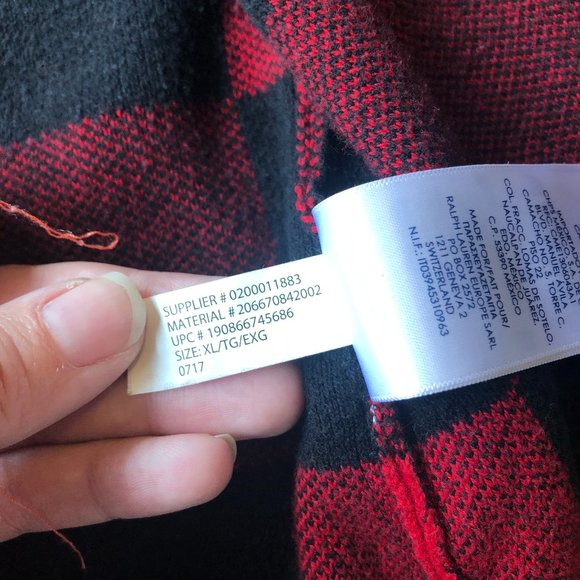 Chaps Asymmetrical Buffalo Plaid Vest Soft Cozy XL - Picture 5 of 9